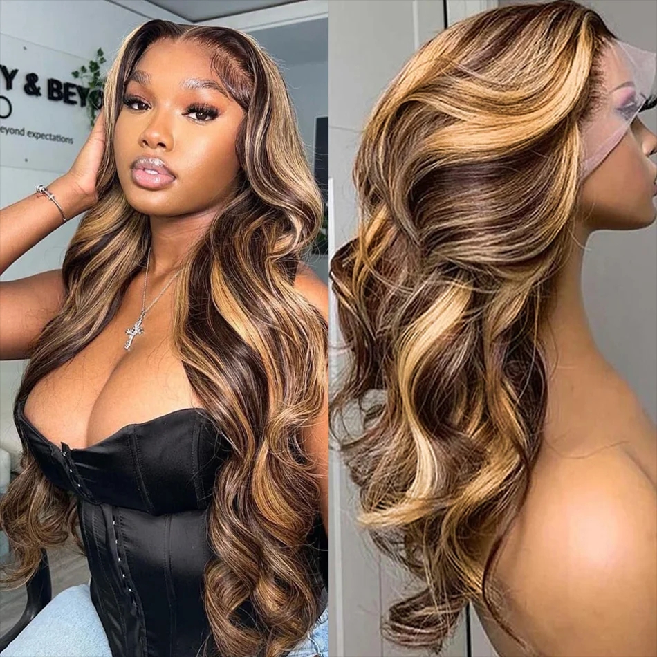 Perruque cheveux Naturelle, à boucles rebondies, Cheveux Humains péruviens, Blond Miel, fermeture dentelle 4x4, dentelle HD 13X4 et 13X6