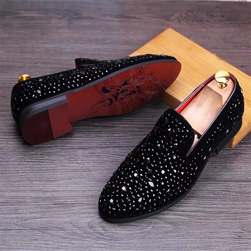 Mocassins en cuir suédé confortable pour hommes, motifs biscuits, chaussures décontractées