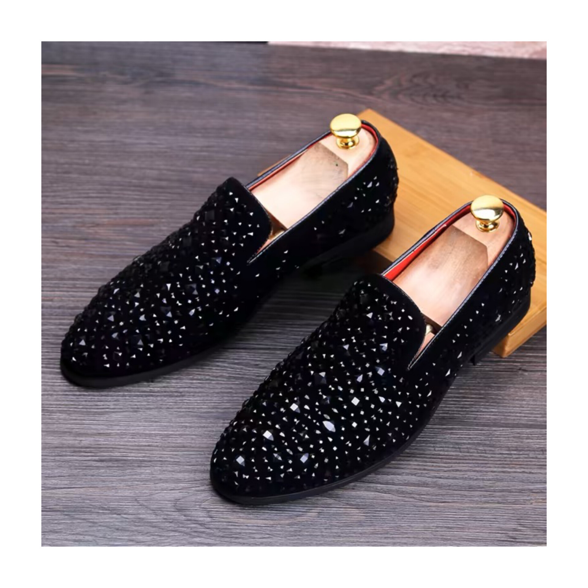 Mocassins en cuir suédé confortable pour hommes, motifs biscuits, chaussures décontractées