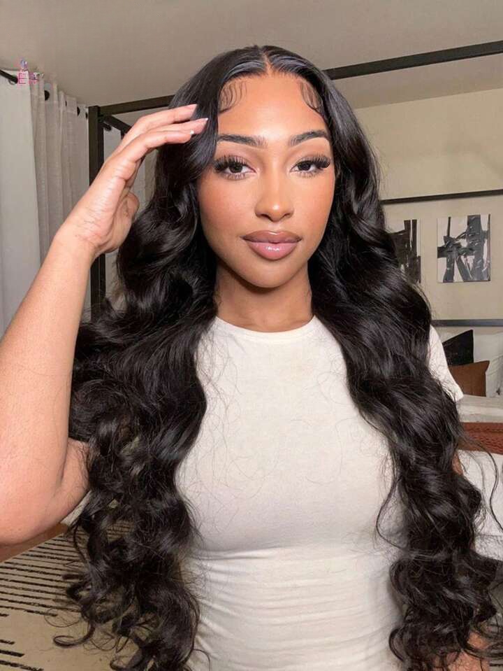 Perruque Lace Front Wig Body Wave 100% naturelle 13x6, brésilienne, cheveux humains, HD, 20 à 28 pouces
