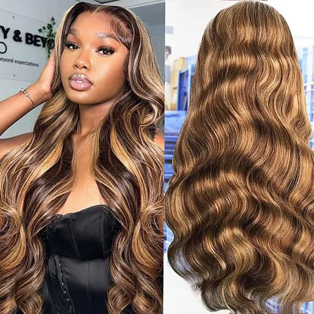 Perruque Brésilienne Naturelle Body Wave 13x6 HD, 180°, Cheveux Humains, 8 à 28 Pouces, Reflets 100% 