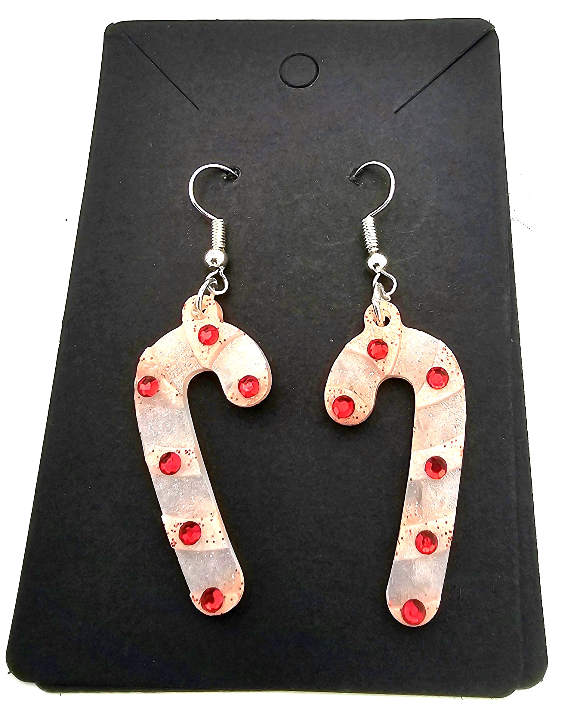 🍬Glow & Glitter Candy Cane Earrings🍬