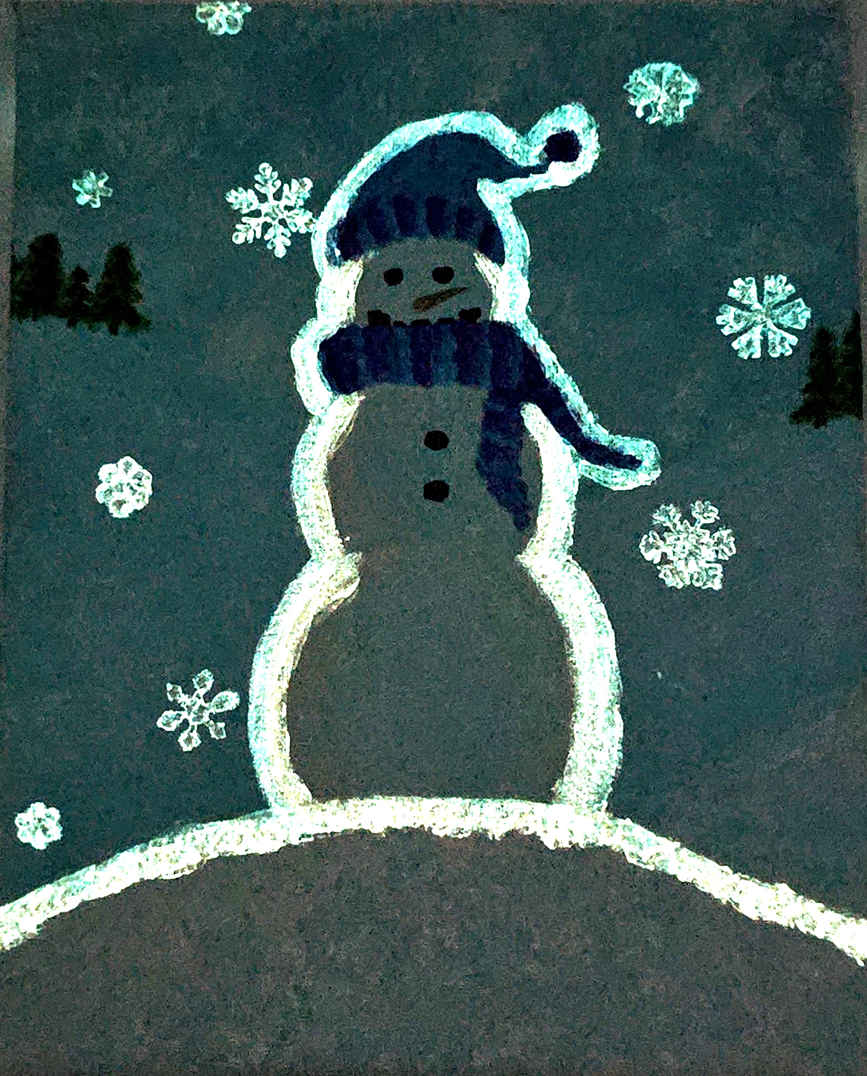 🌟✨ "Chilly Glowshine" -Glow-in -the-Dark Painting✨🌟