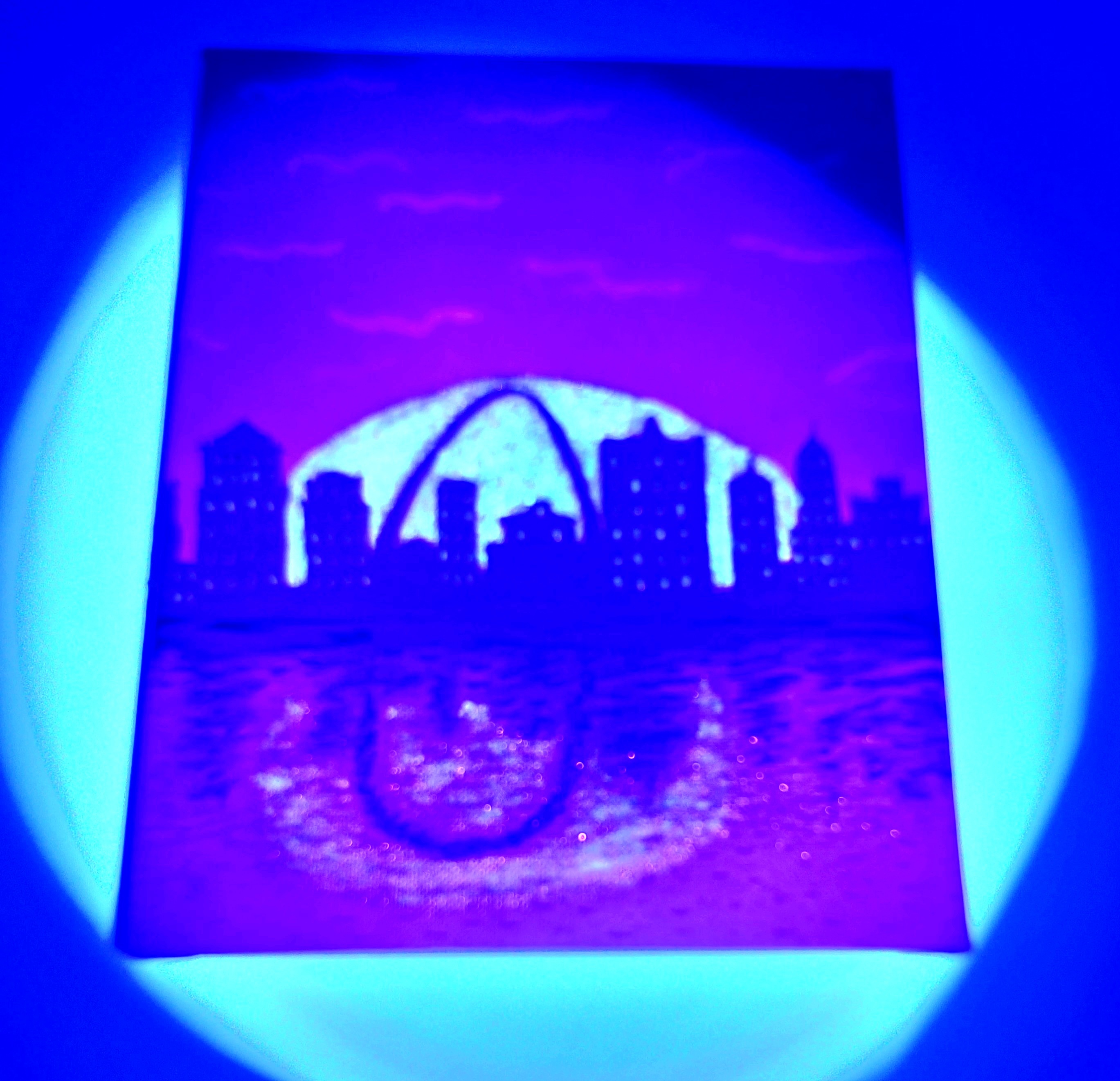 🎨 "Midnight in the Magic Arch" Glow Painting 🌃💫
