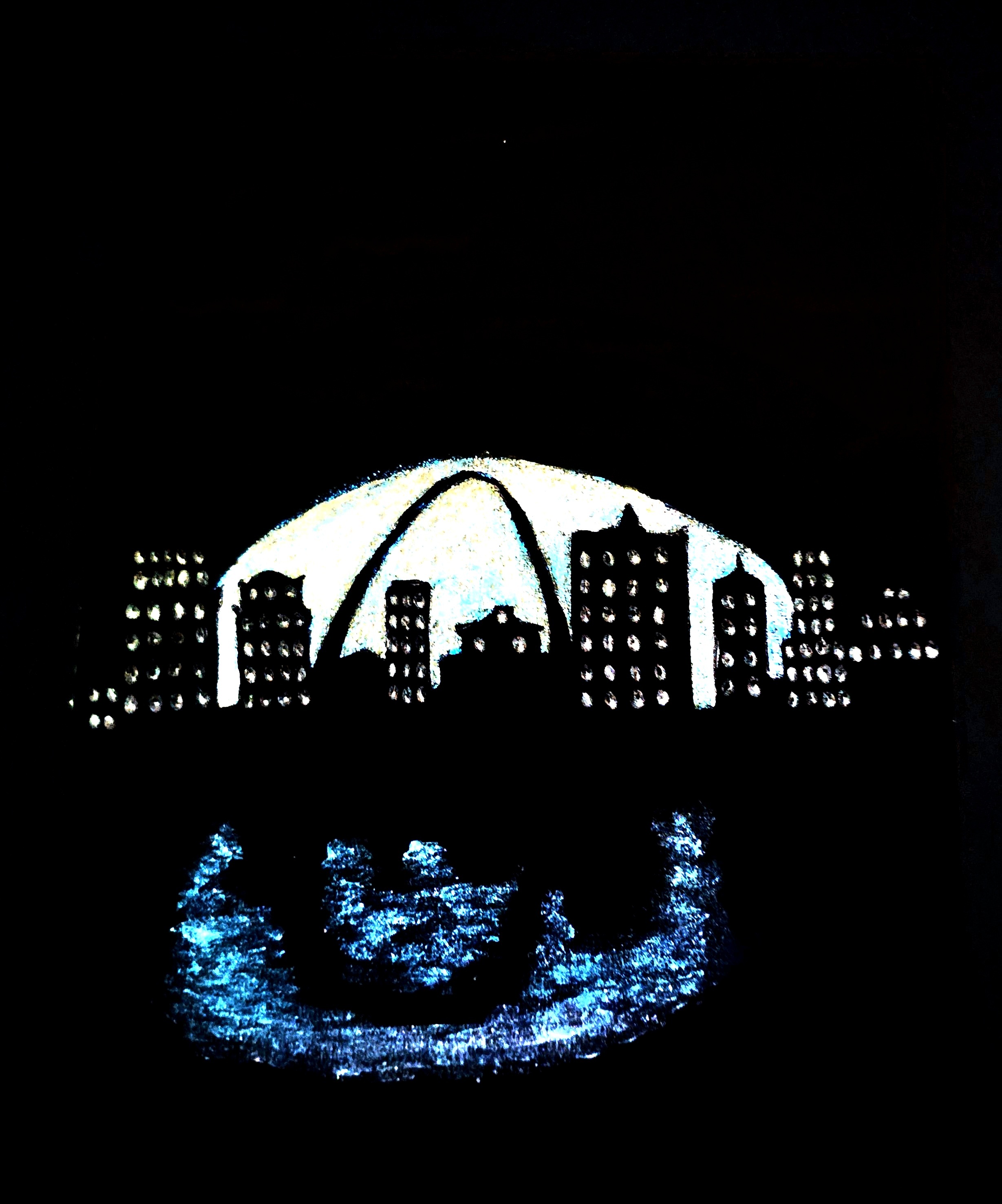 🎨 "Midnight in the Magic Arch" Glow Painting 🌃💫