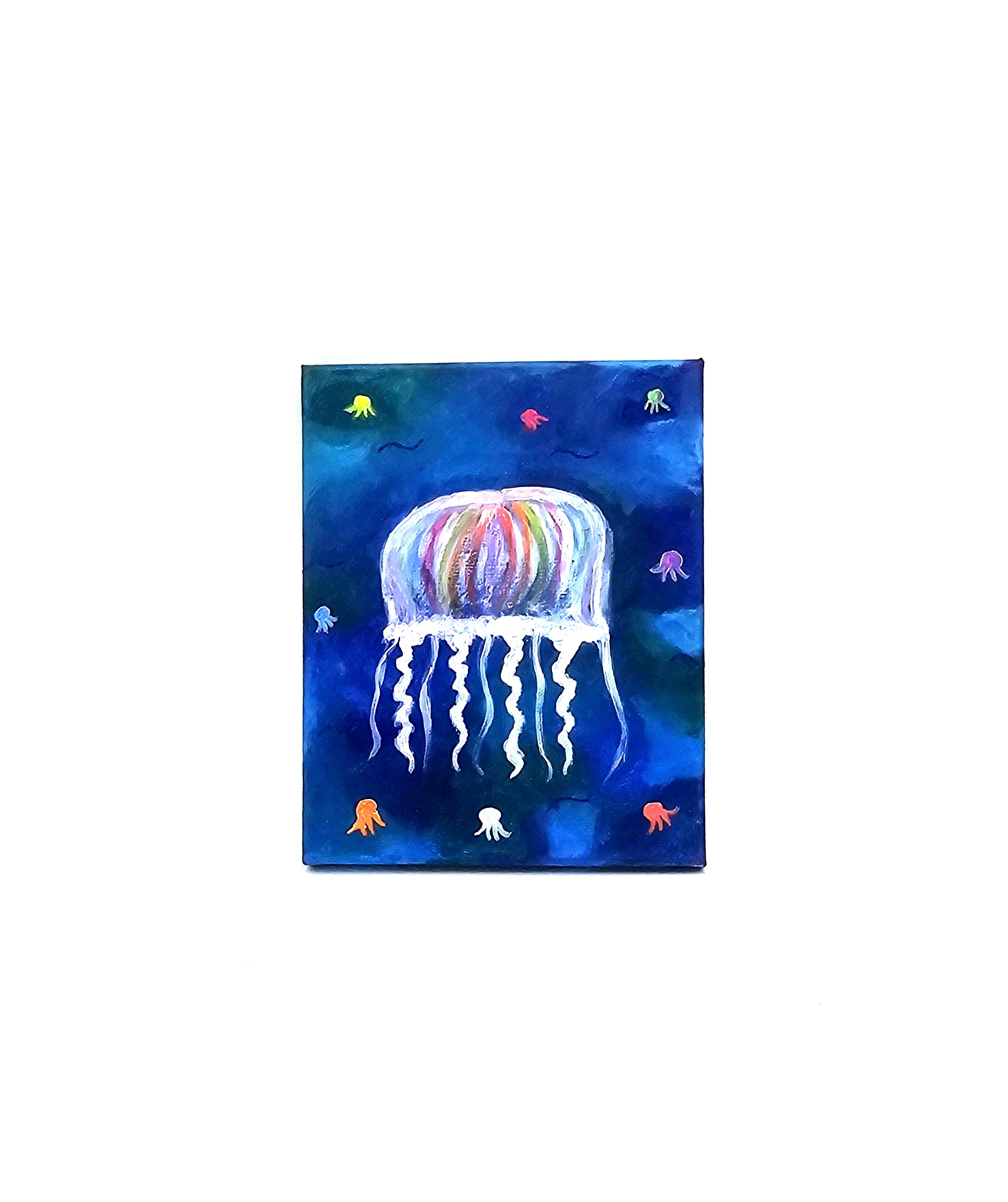 🪸✨ "Jellydream Drift" — Glow-in-the-Dark Canvas Art ✨🪸