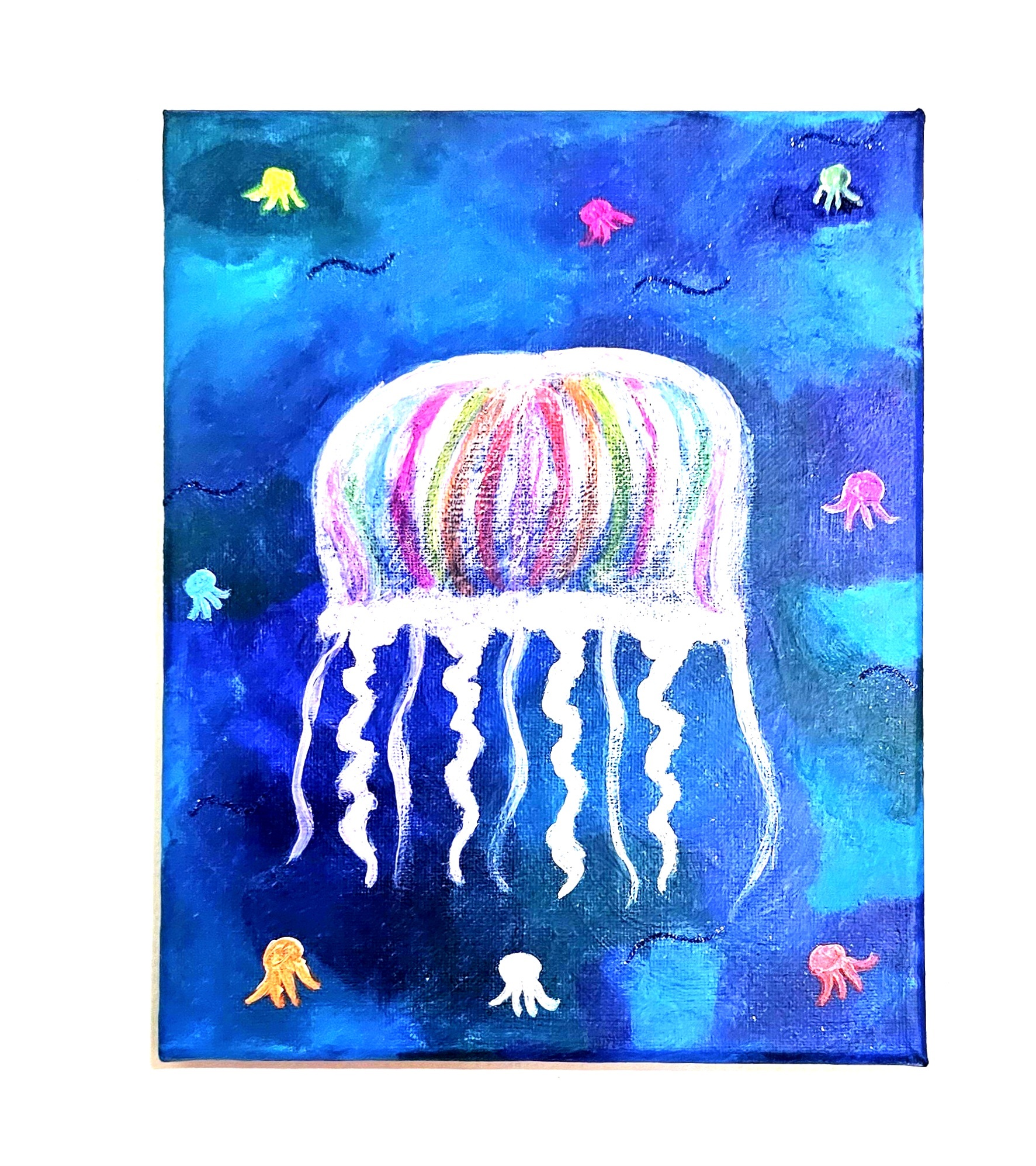 🪸✨ "Jellydream Drift" — Glow-in-the-Dark Canvas Art ✨🪸
