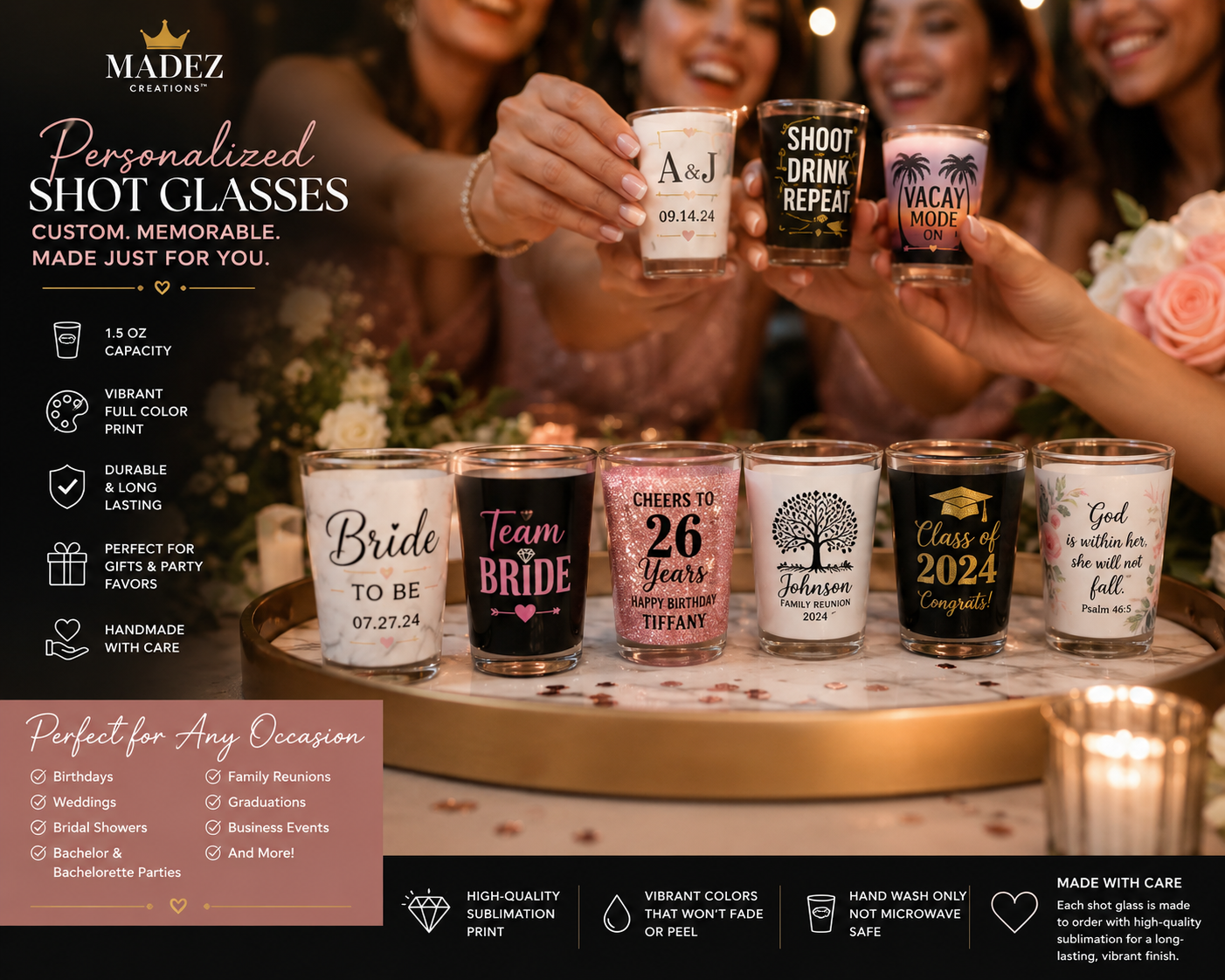 Personalized Sublimation Shot Glass