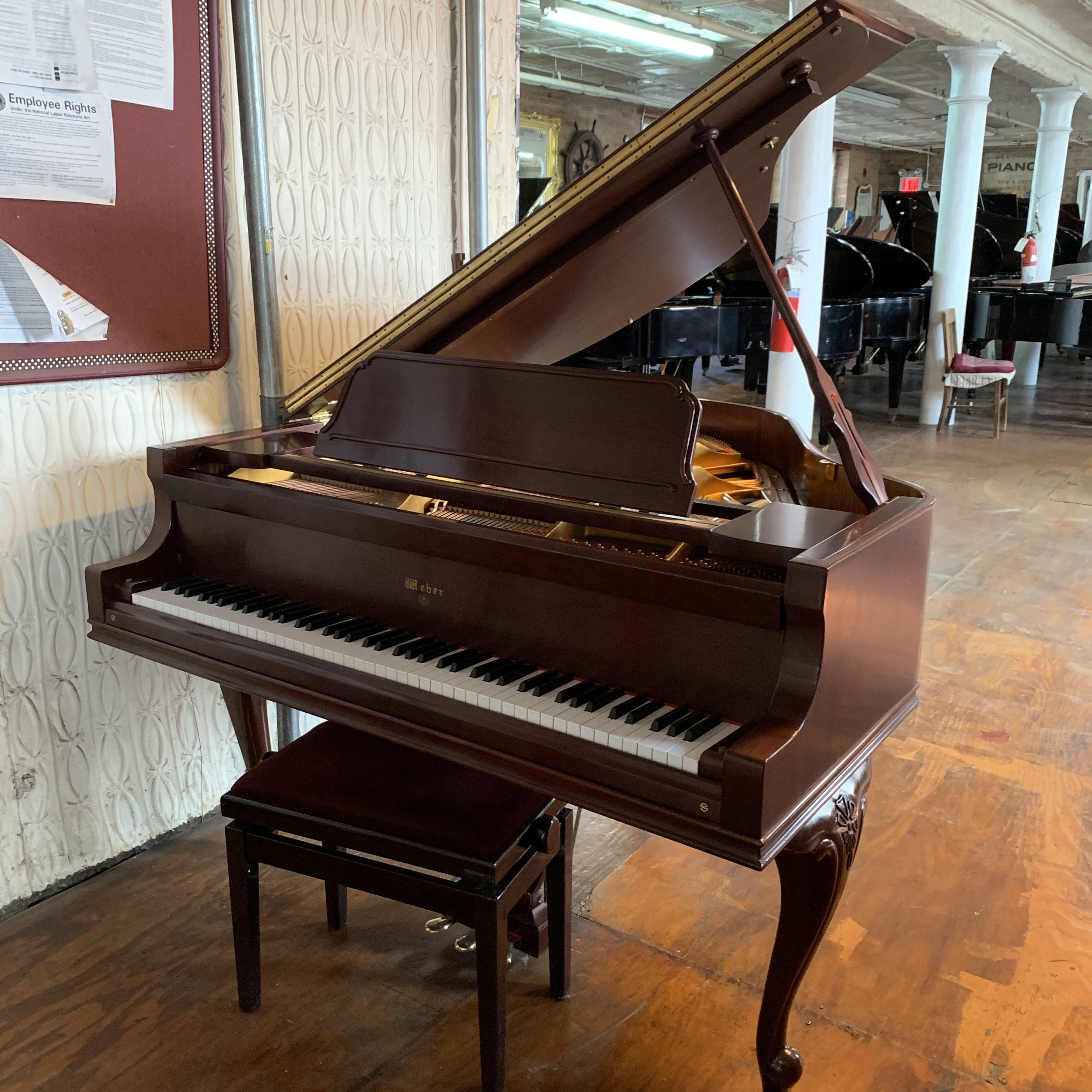 Weber 5'0" Baby Grand with Curved Legs