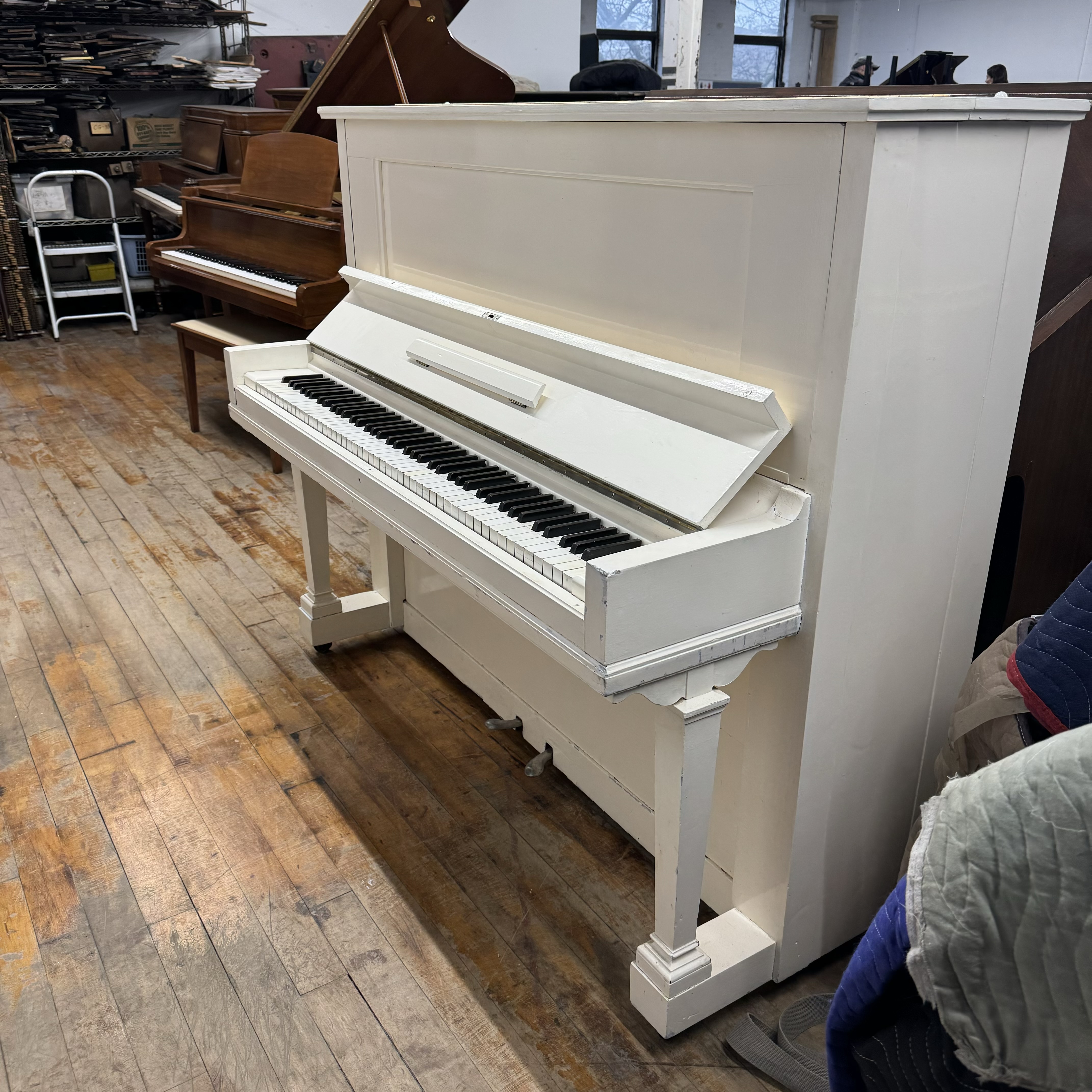 Steinway White Upright
