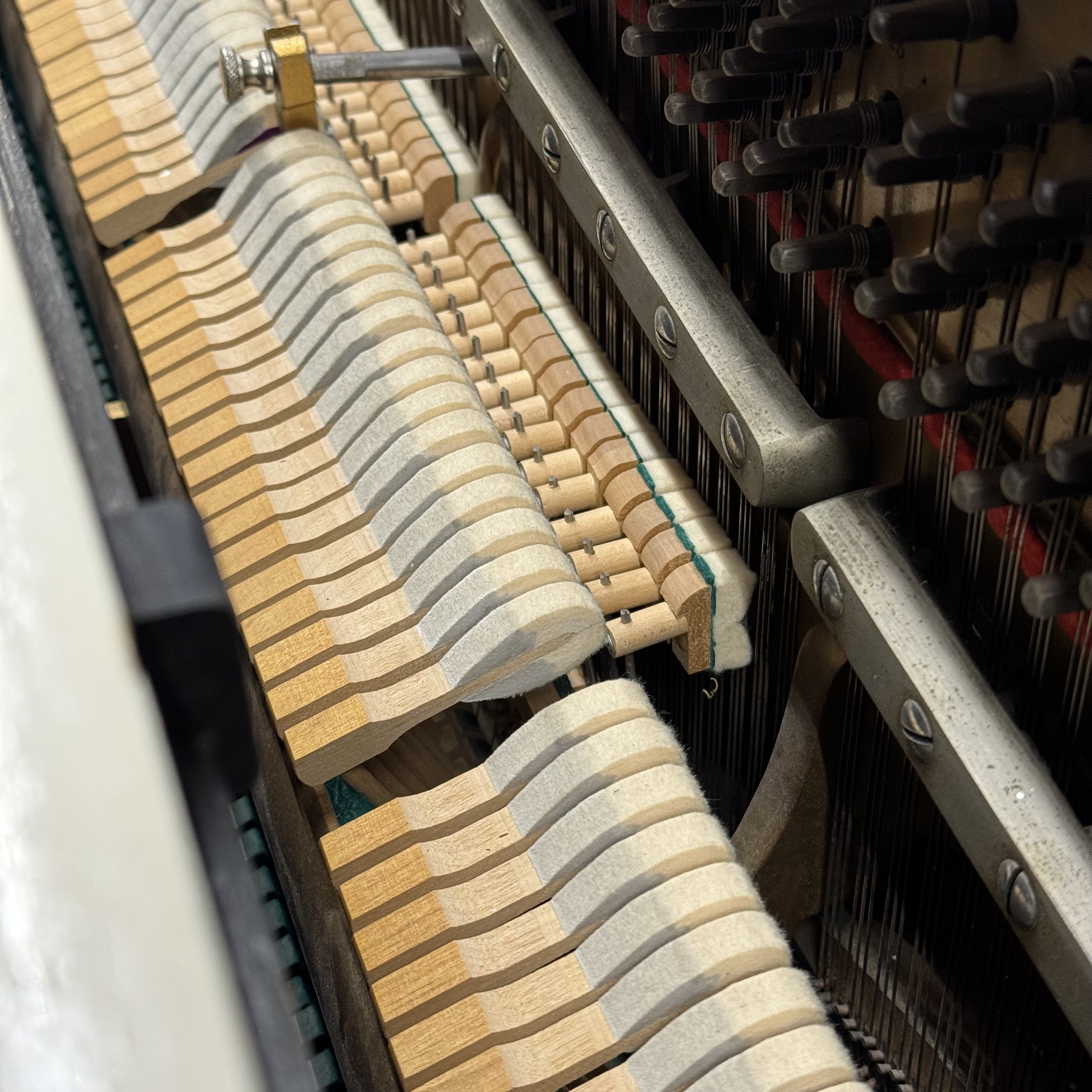 Steinway White Upright 