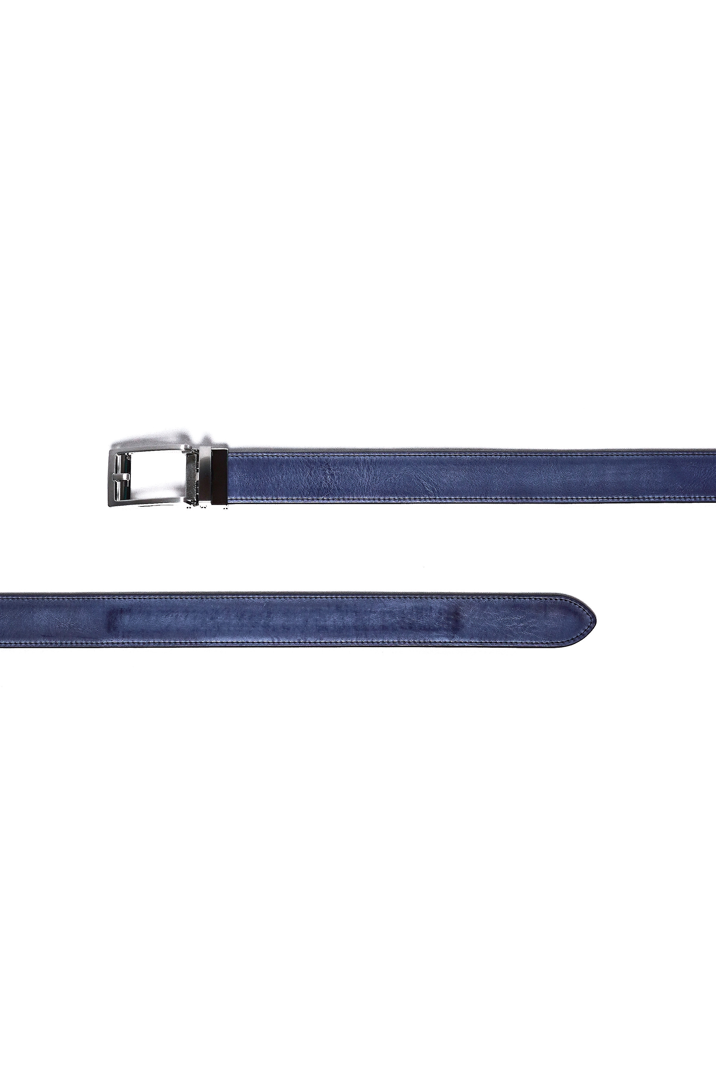 Denim blue full grain cowhide belt by Fap | vegetable tanned leather made in Italy