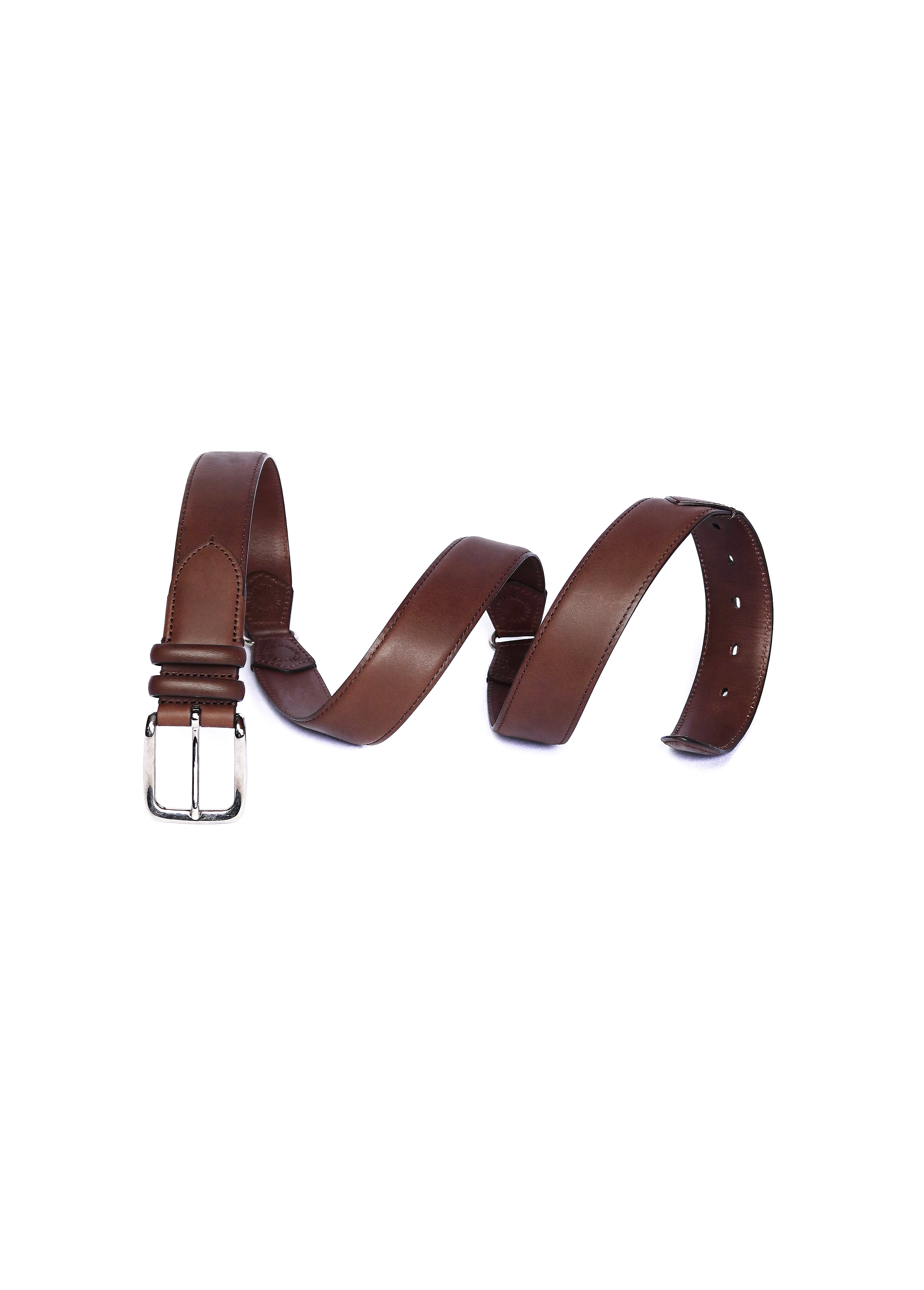 Equestrian brown leather belt by Armeria Meschieri | handmade in Italy