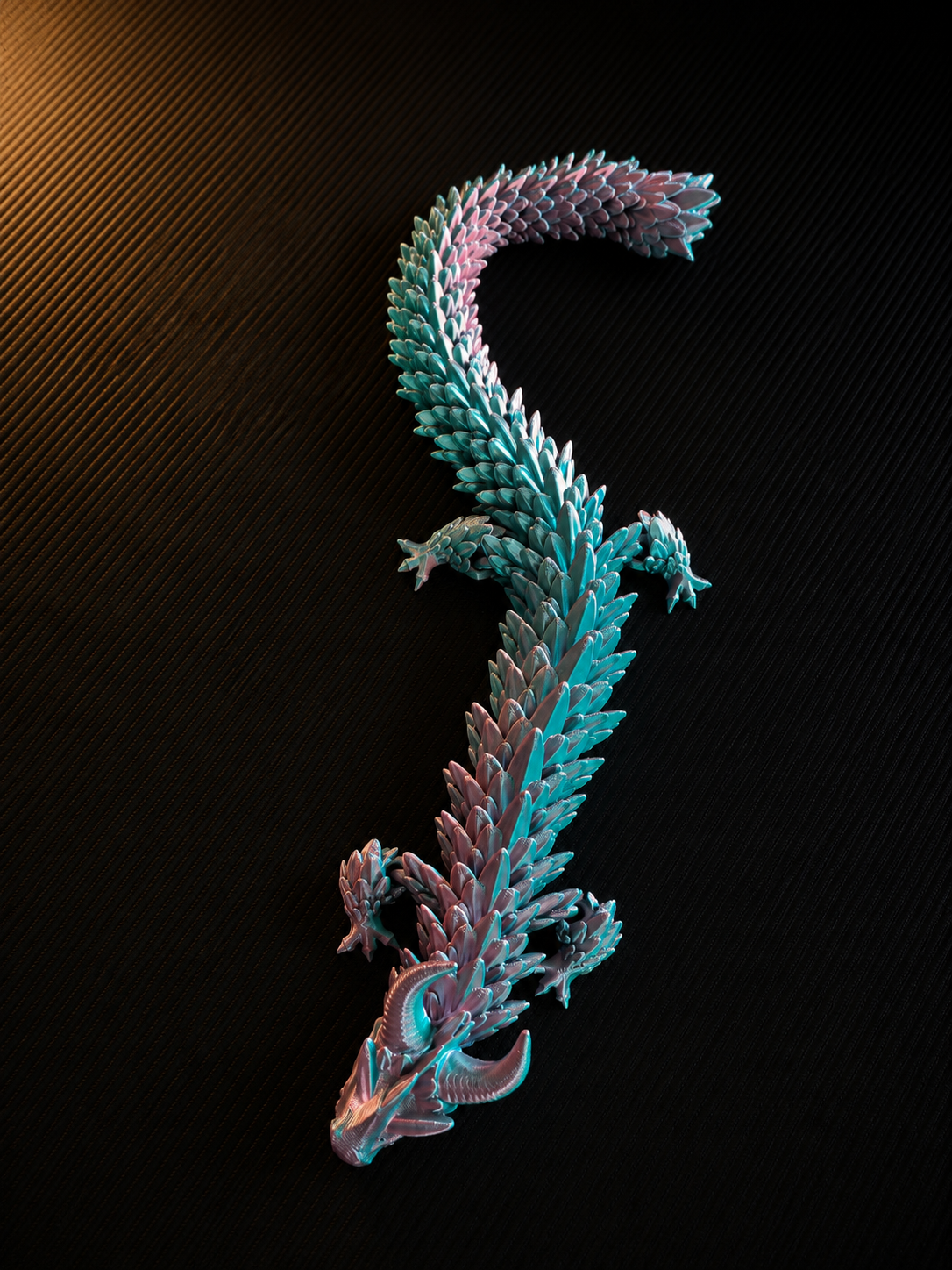 Dragon articulé multicolore