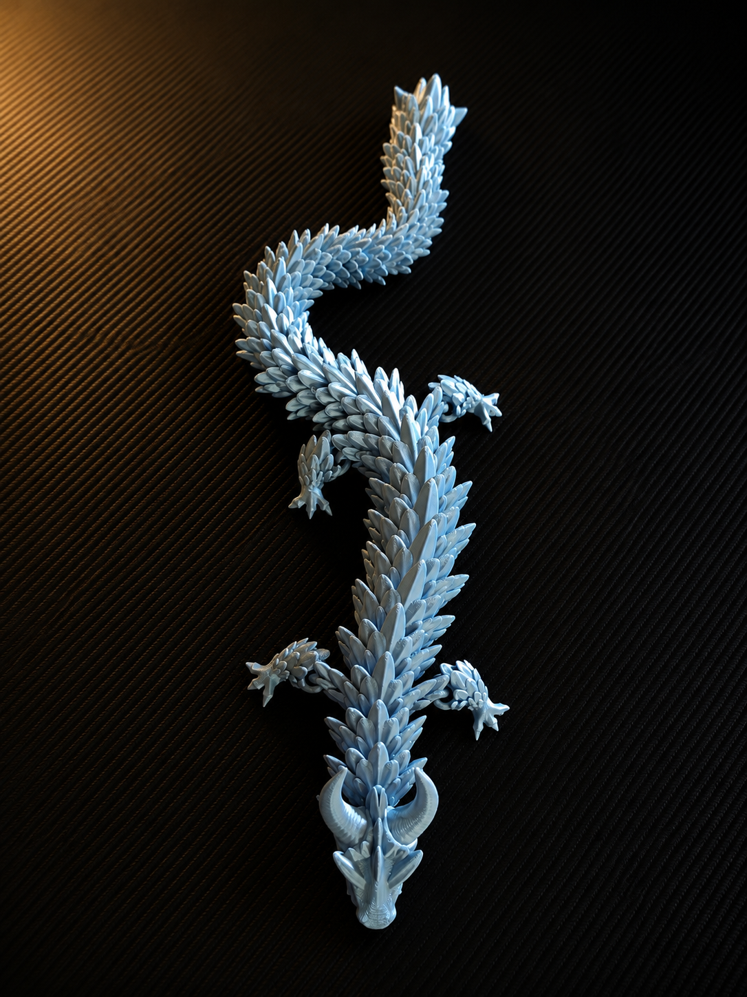 Dragon articulé multicolore