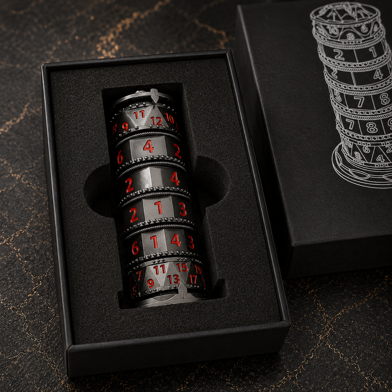 Totem Rotatif chiffre rouge 