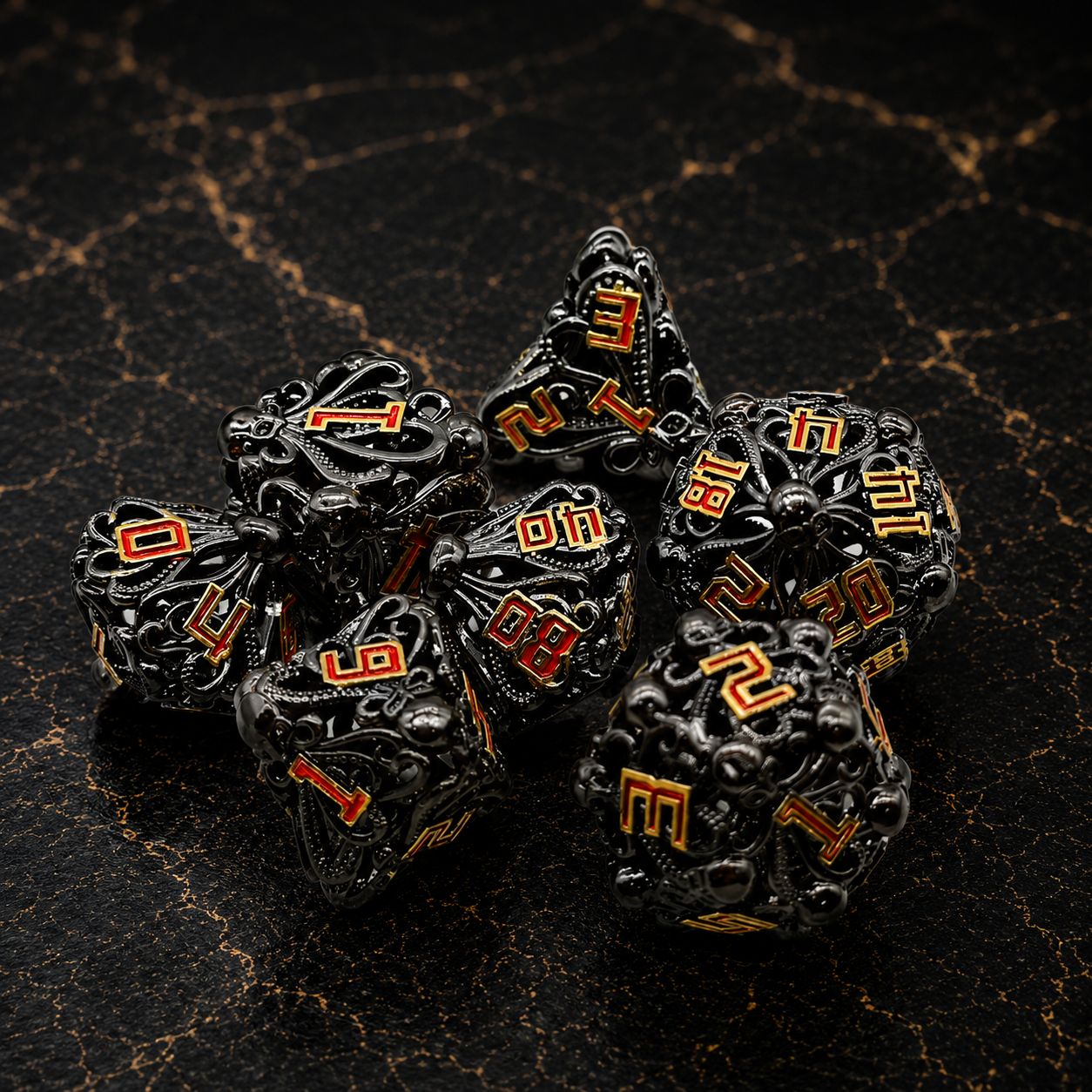 Set de Dés Métalliques Fantasy Ctulhu
