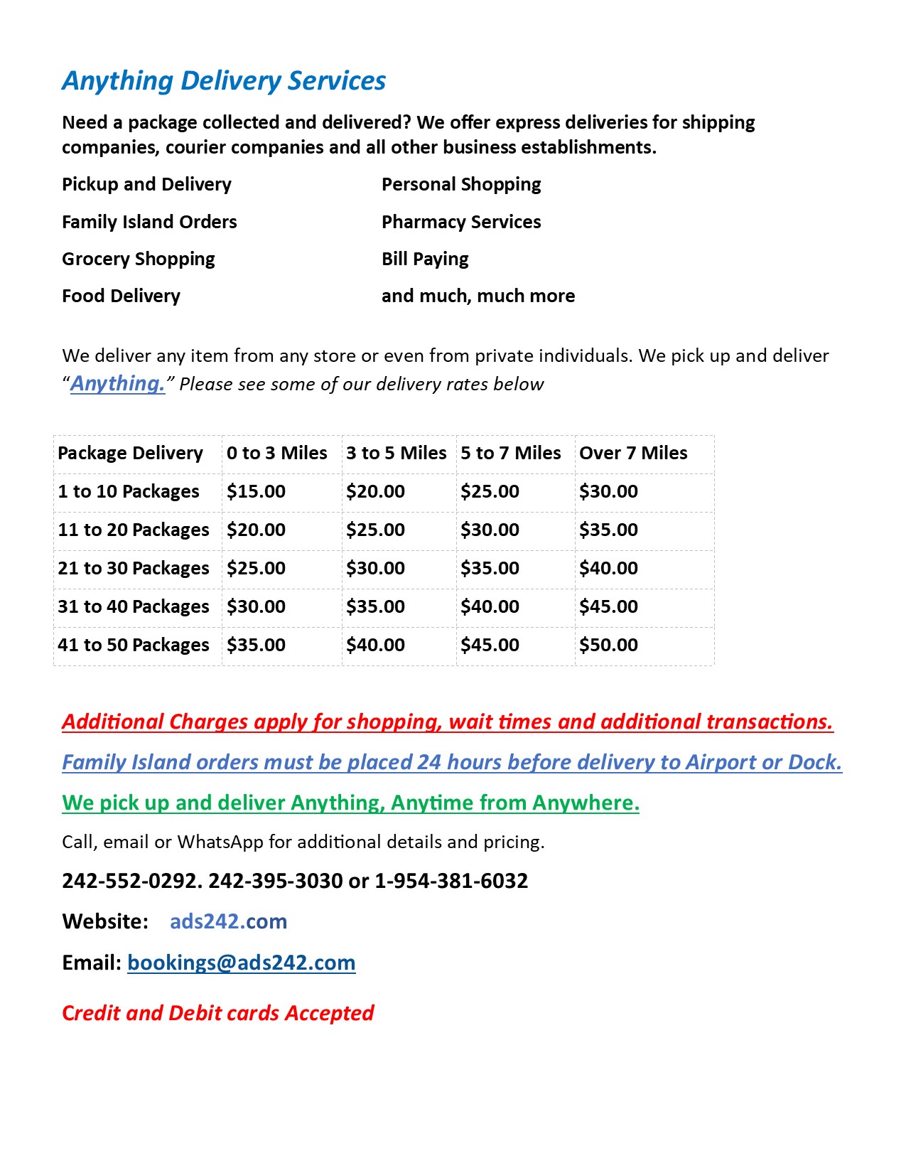 Anything Delivery Services