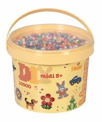 Hama strijkkralen bucket (10.000 stuks)