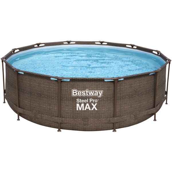 BESTWAY ZWEMBAD STEEL PRO MAX SET ROND ROTAN 366
