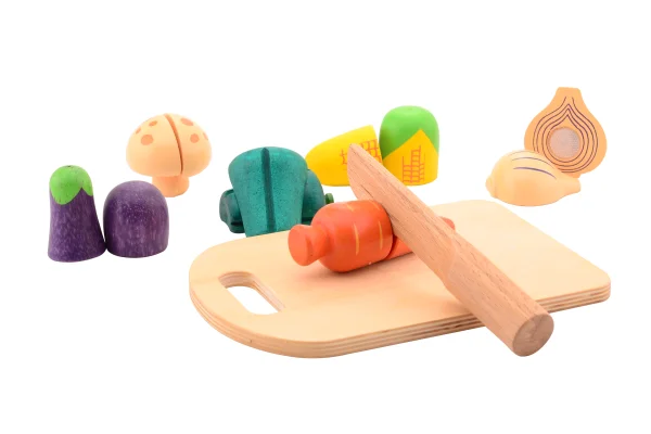 Houten snijset groenten