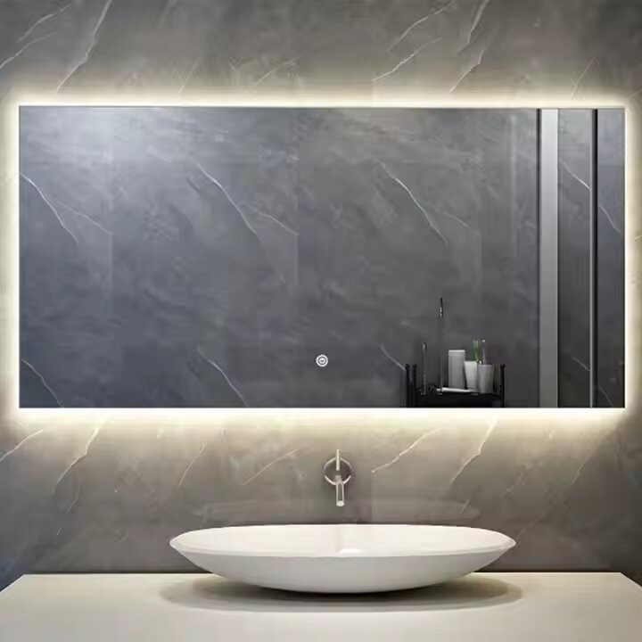 chauffage infrarouge long miroir avec LED