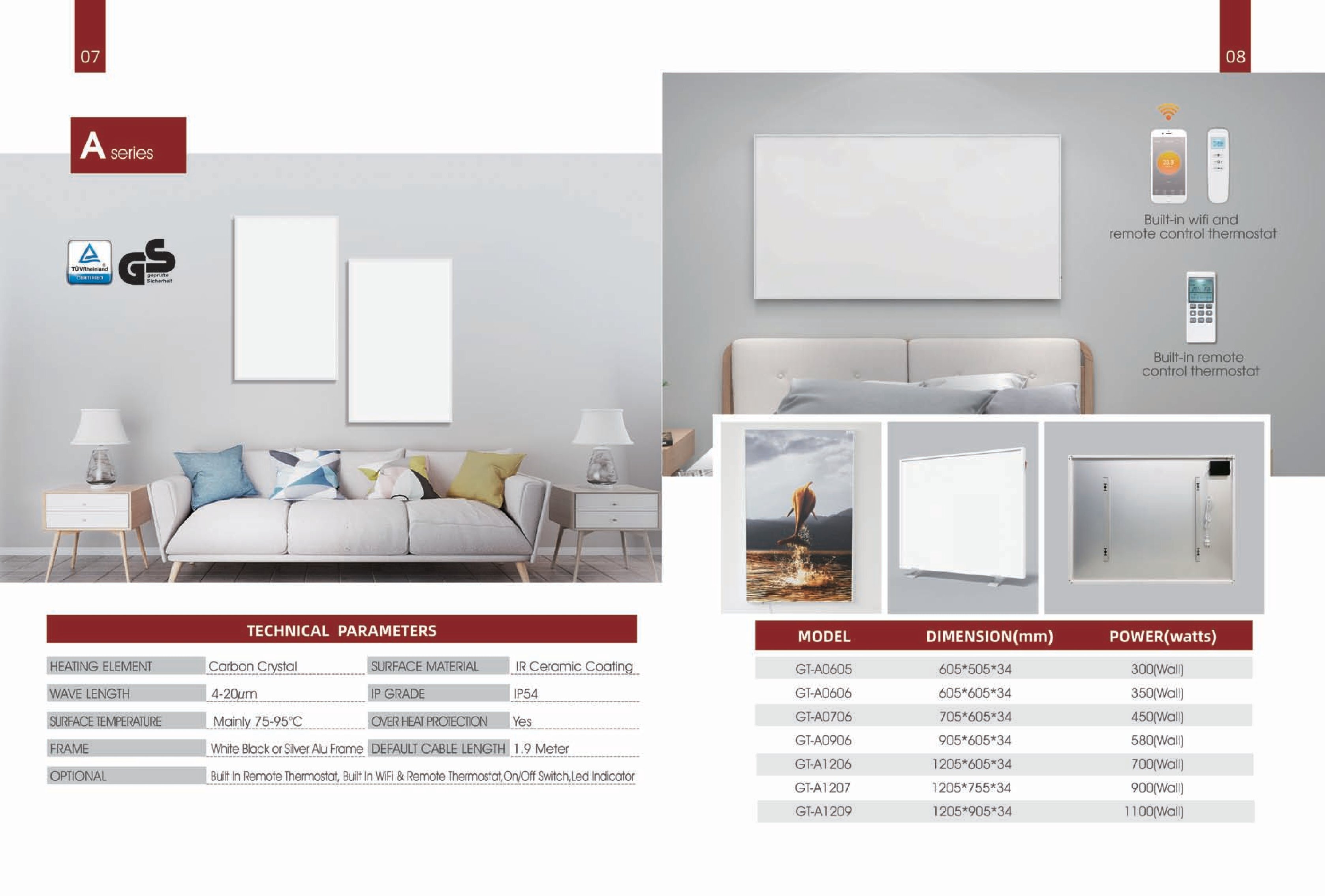 Chauffage infrarouge blanc