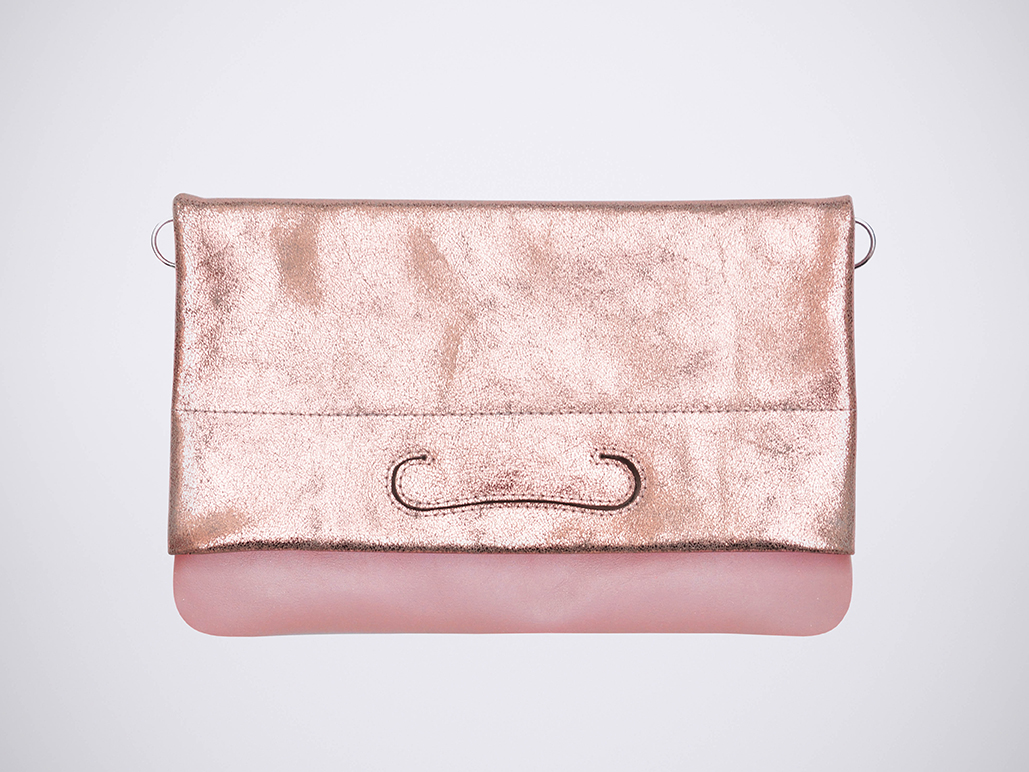 PATCH CLUTCH - WaxRose/Shiny