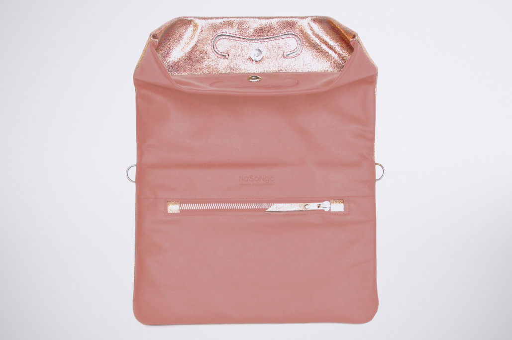PATCH CLUTCH - WaxRose/Shiny
