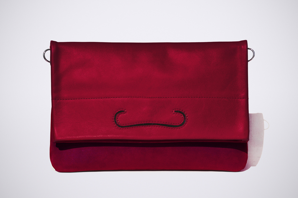PATCH CLUTCH - WaxWine/Nubuck