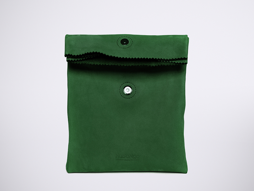 PAPER CLUTCH - NubuckGreen