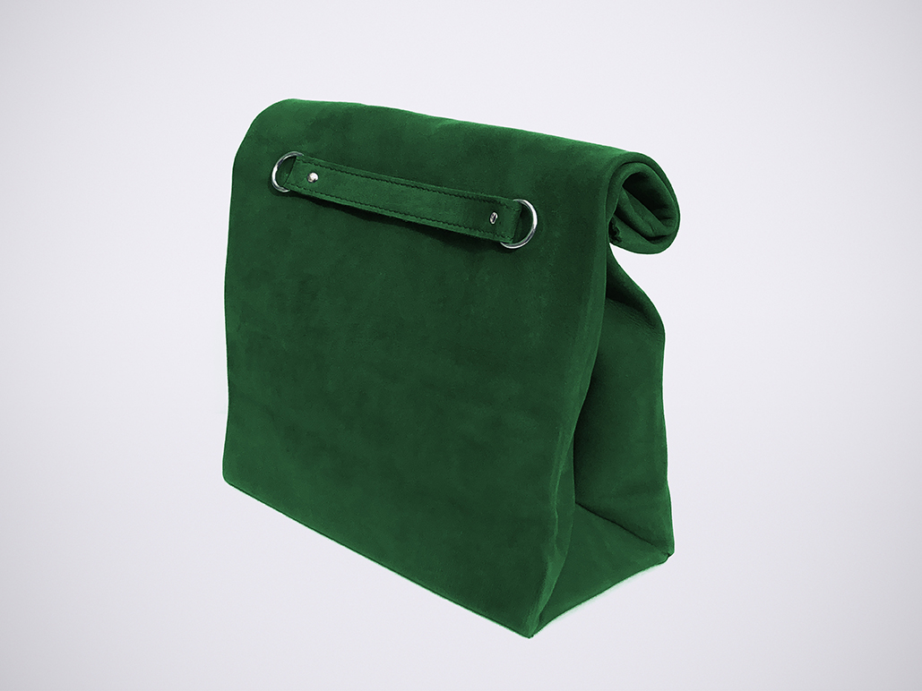 PAPER CLUTCH - NubuckGreen