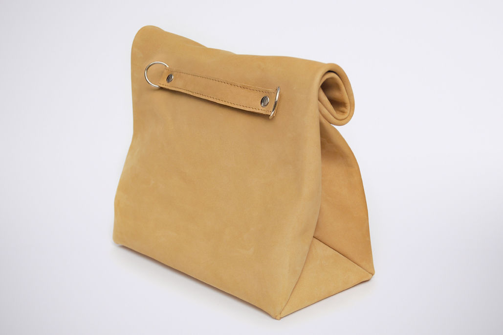 PAPER CLUTCH - NubuckCamel