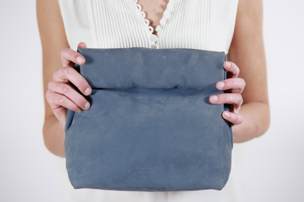 PAPER CLUTCH - NubuckGrey