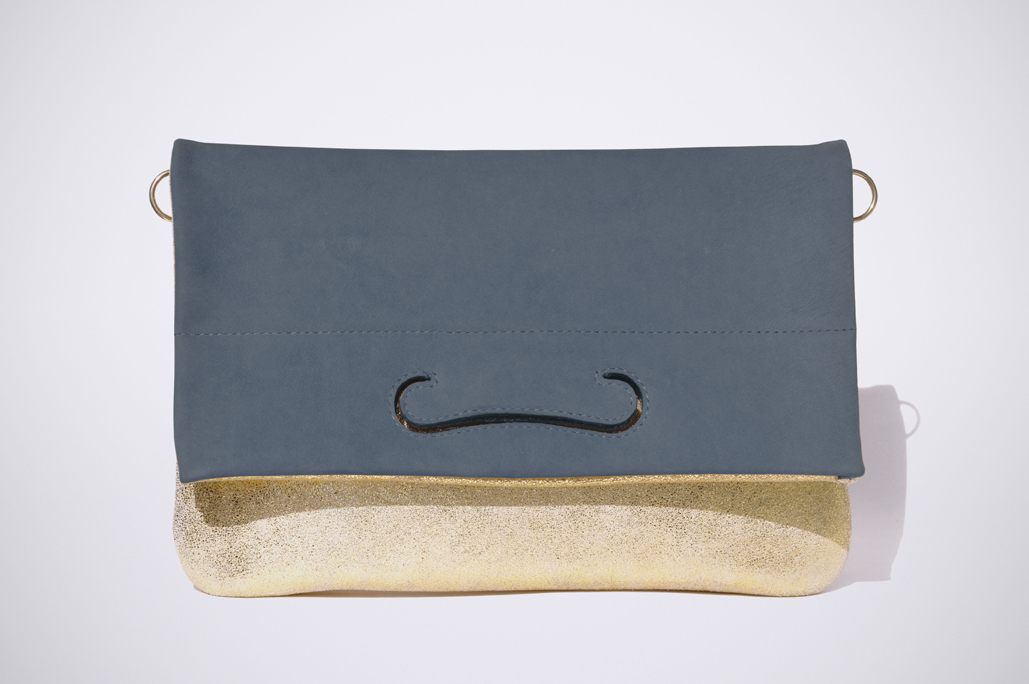 PATCH CLUTCH - NubuckGrey/Shiny