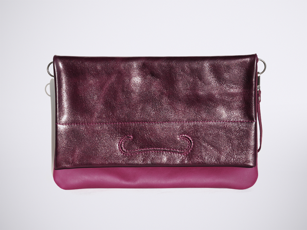 PATCH CLUTCH - Bordeaux/WaxBerry
