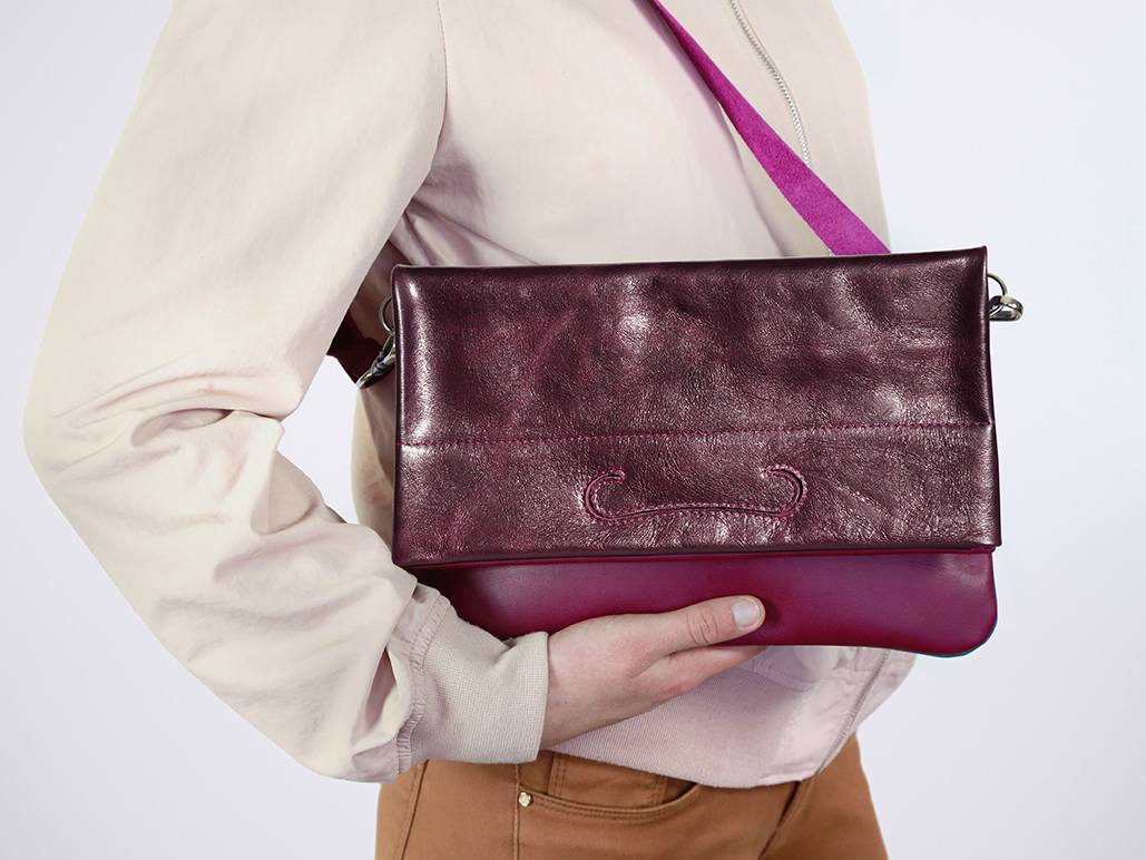 PATCH CLUTCH - Bordeaux/WaxBerry