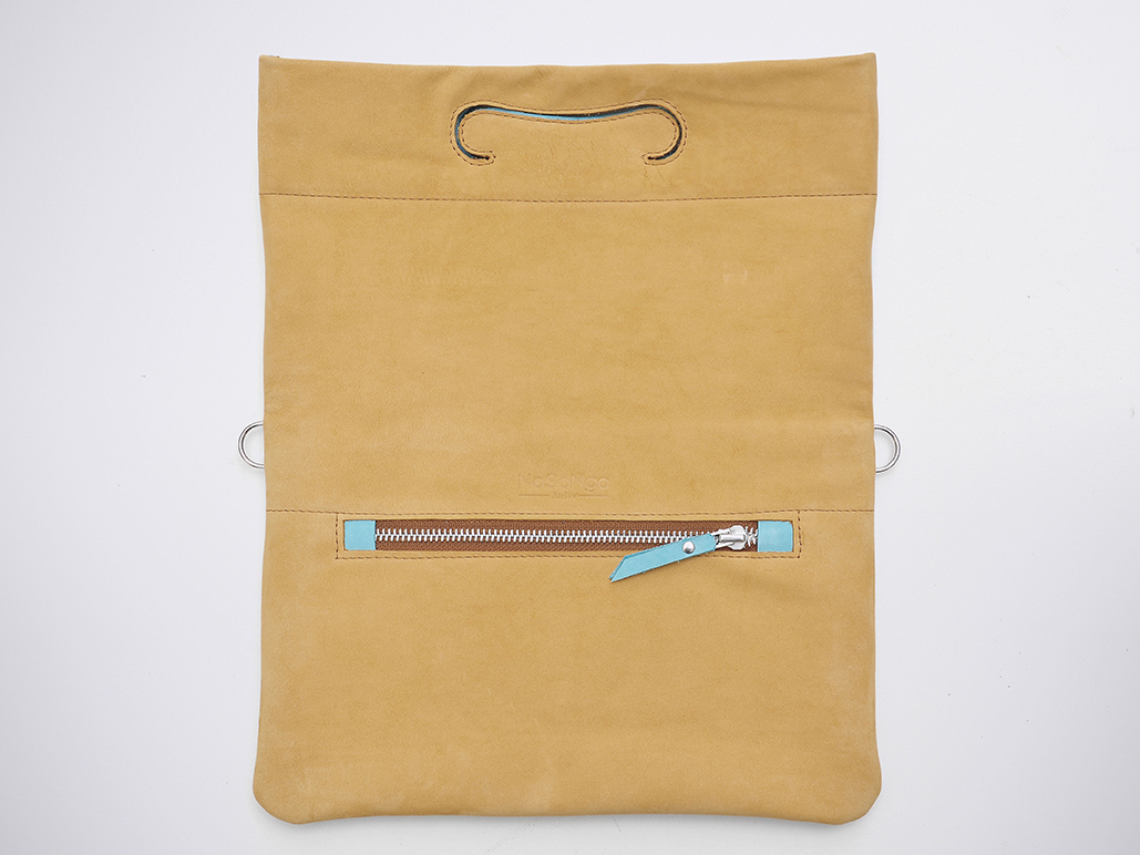 PATCH CLUTCH - NubuckAqua / NubuckCamel