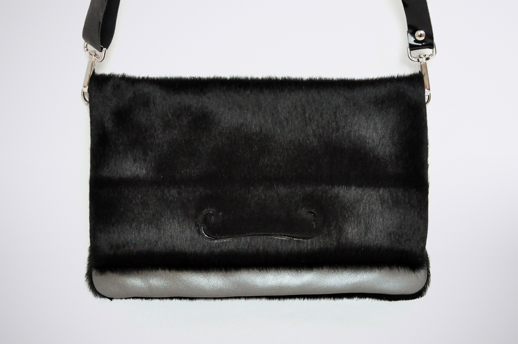 PATCH CLUTCH - BlackFur / Silver