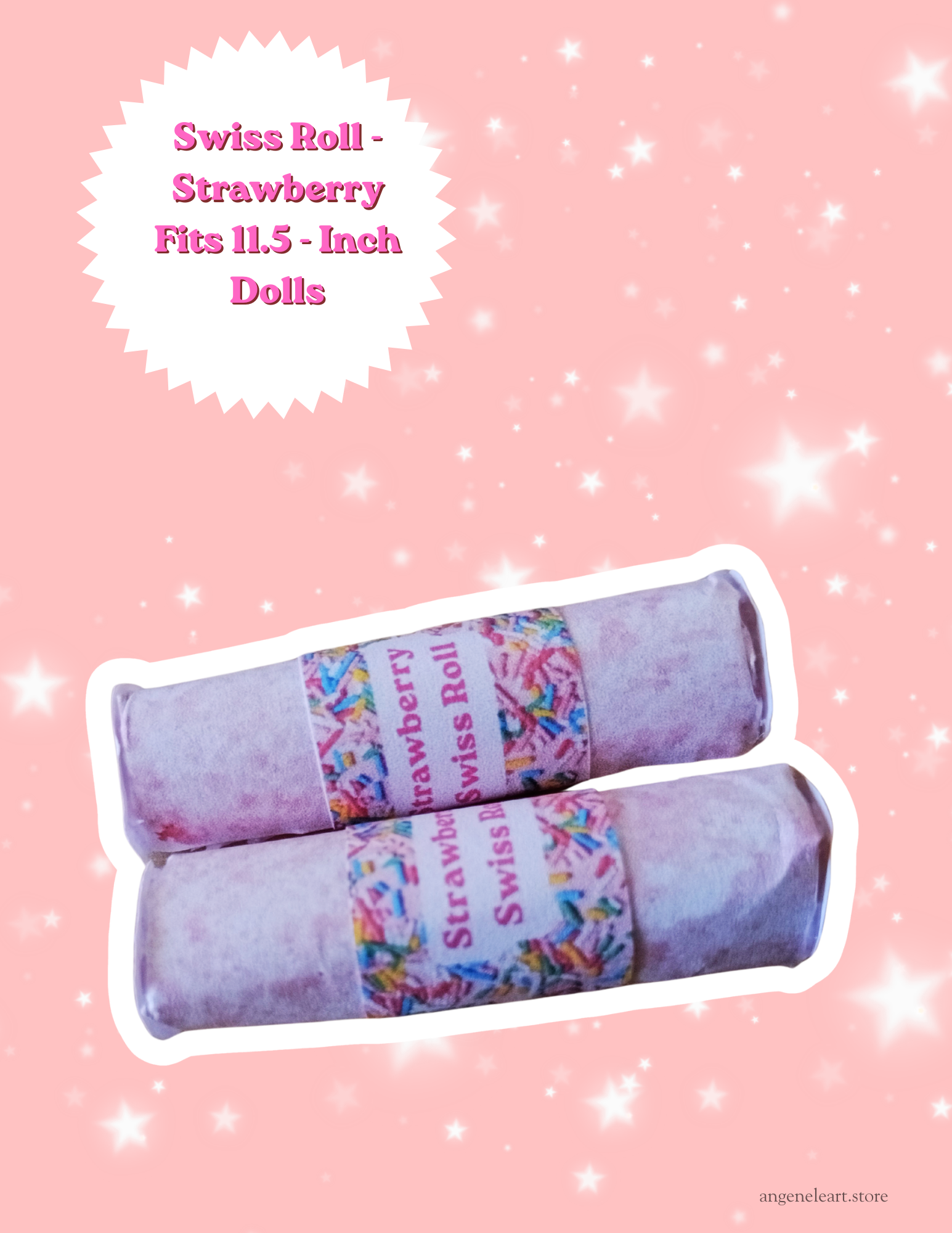 Strawberry Swiss Cake for 11.5'' Dolls