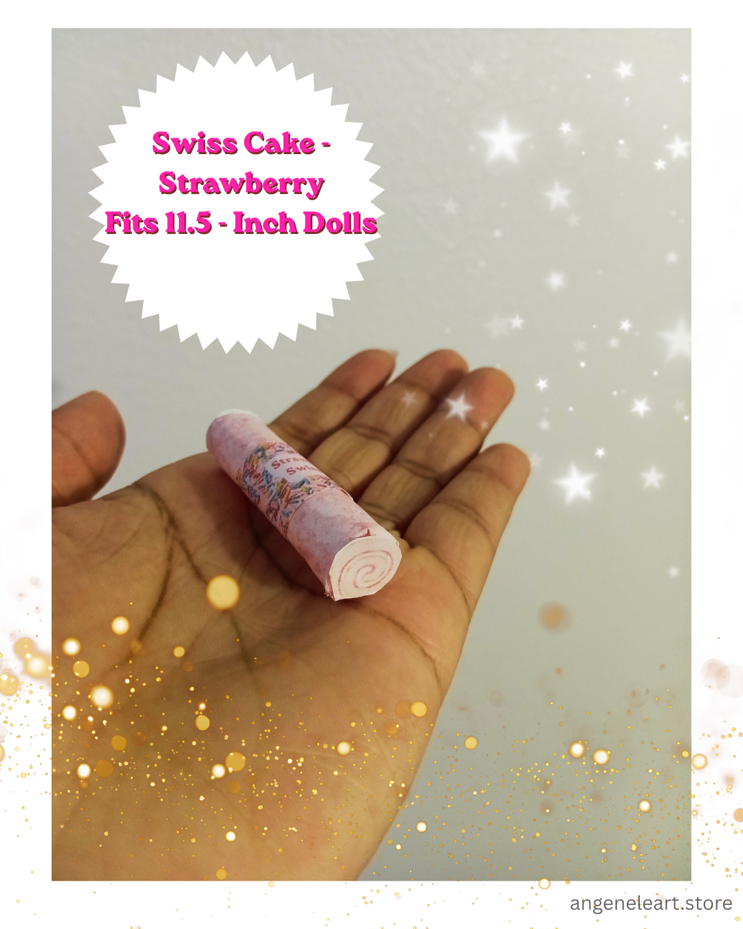 Strawberry Swiss Cake for 11.5'' Dolls