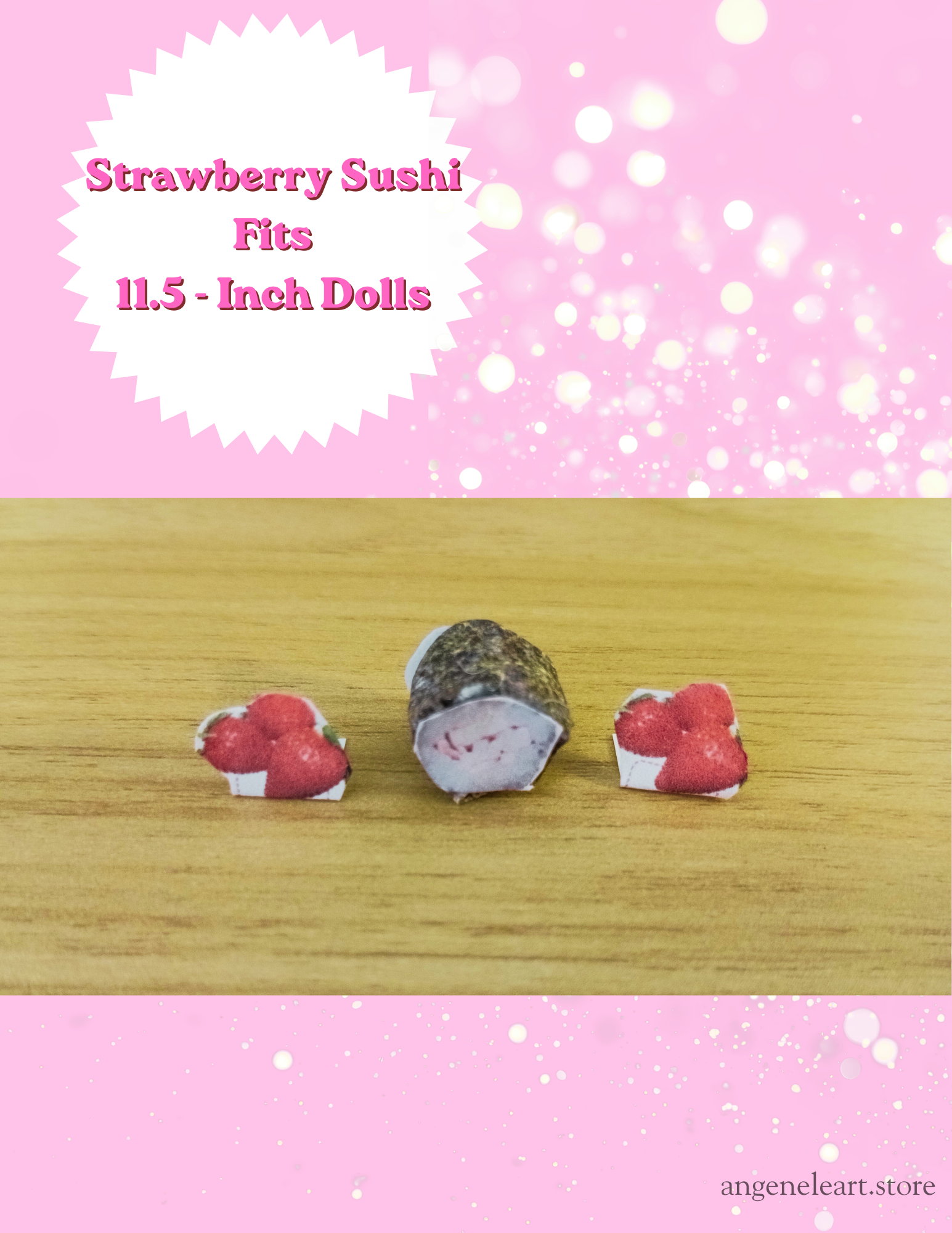 Strawberry Sushi for 11.5-Inch Dolls