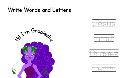 Free Christian Based Activity Sheet for Writing and Tracing