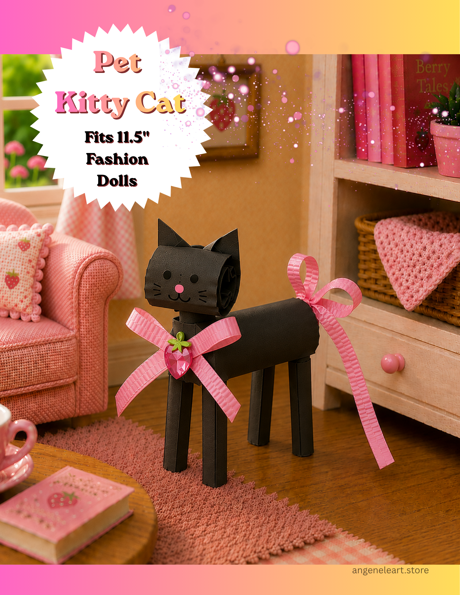 Pet Kitty Cat Digital Pattern