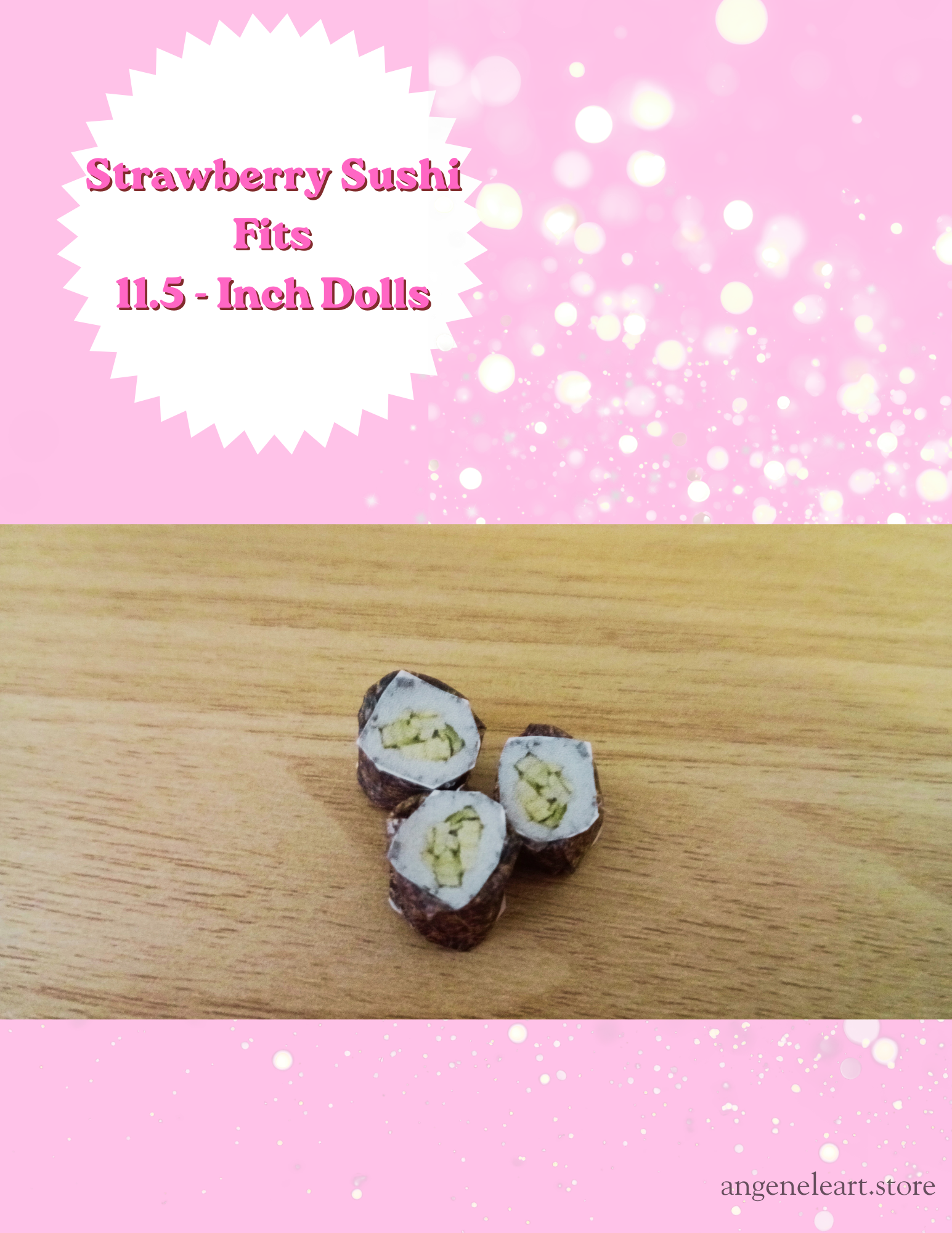 Strawberry Sushi for 11.5-Inch Dolls
