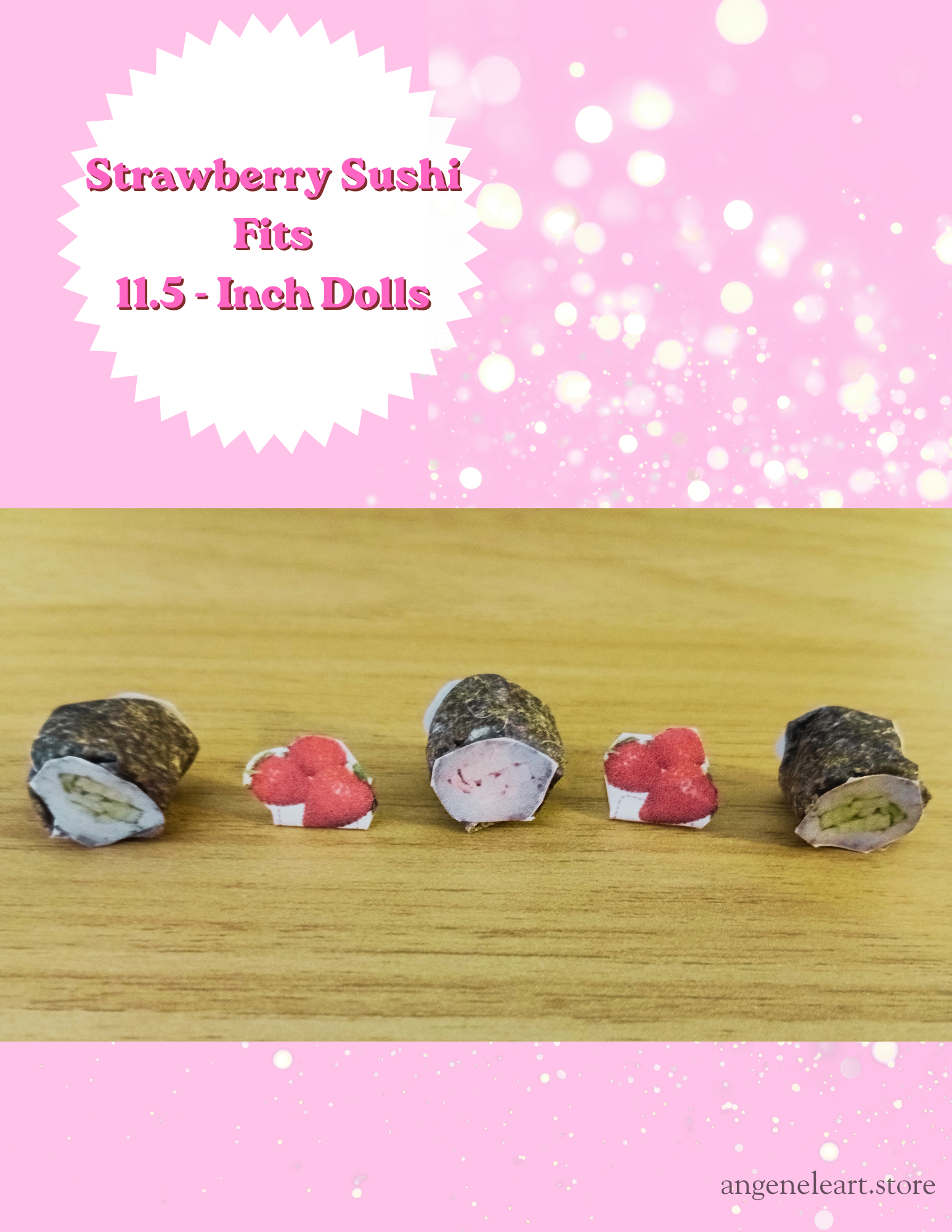 Strawberry Sushi for 11.5-Inch Dolls