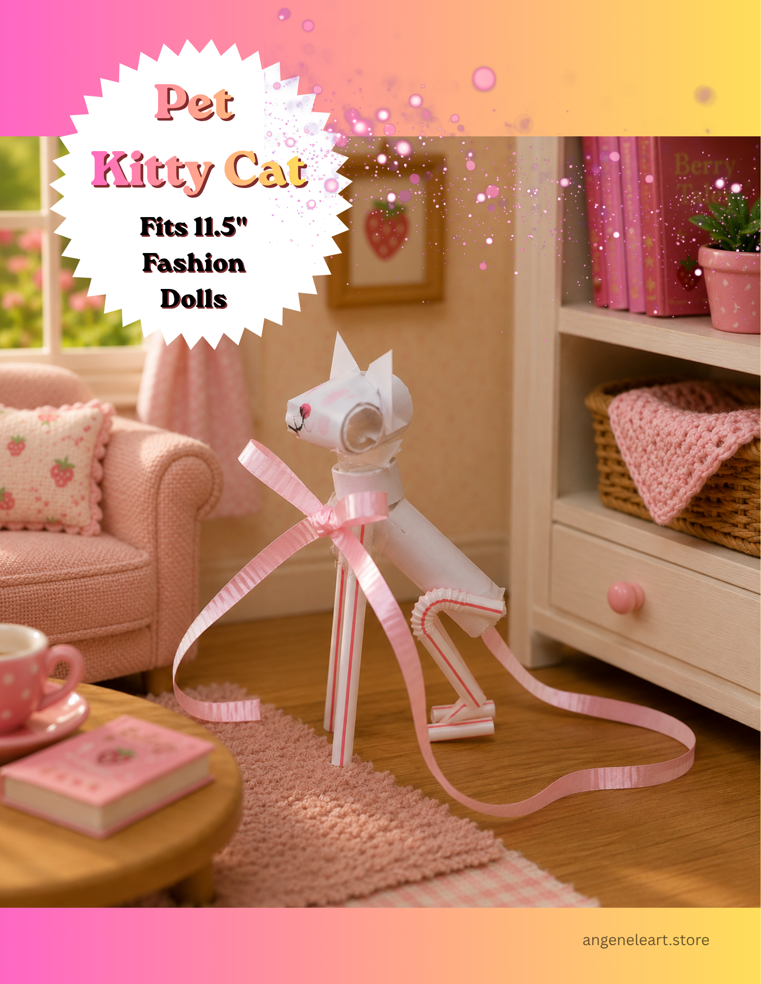 Pet Kitty Cat Digital Pattern