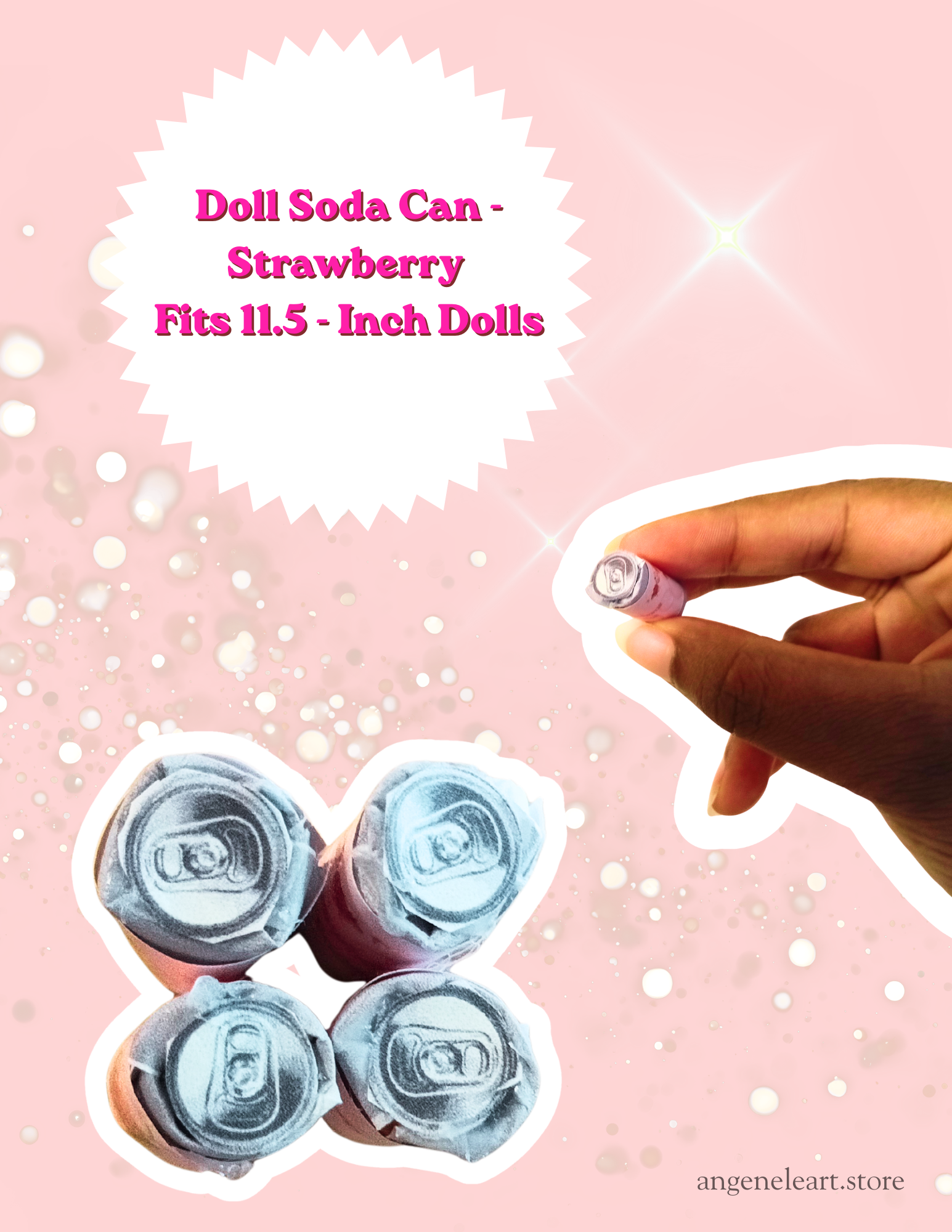 Doll Soda Can - Strawberry