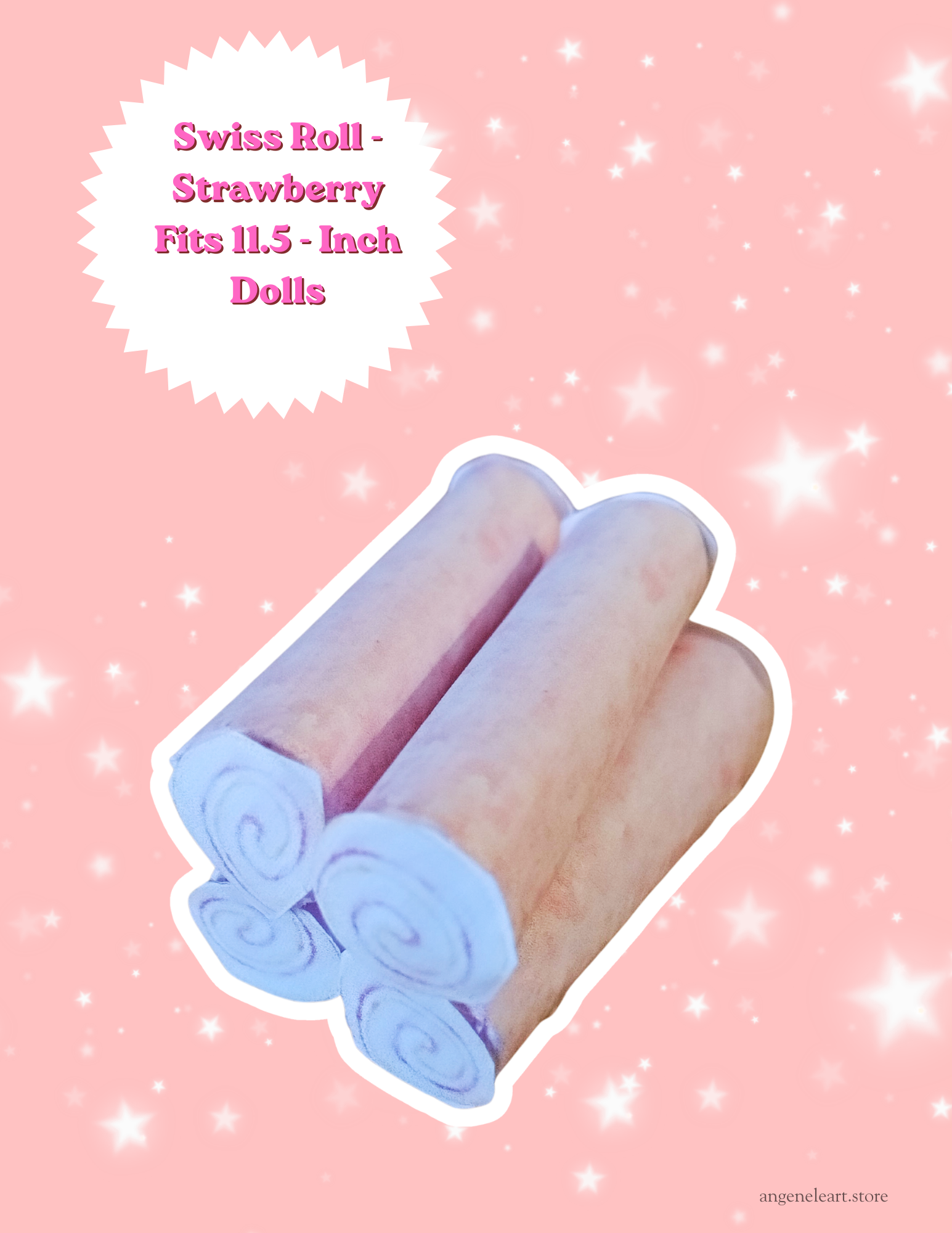 Strawberry Swiss Cake for 11.5'' Dolls