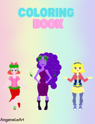Coloring Book Starring Strawbessa and Friends